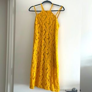 Canary Yellow Lace Dress